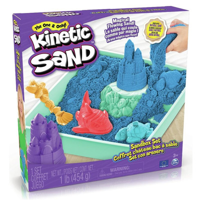 Kinetic sand, set cutie cu nisip albastru