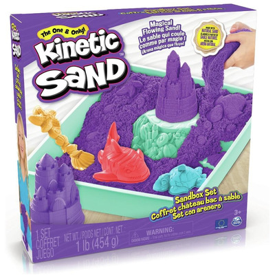 Kinetic sand, set cutie cu nisip mov