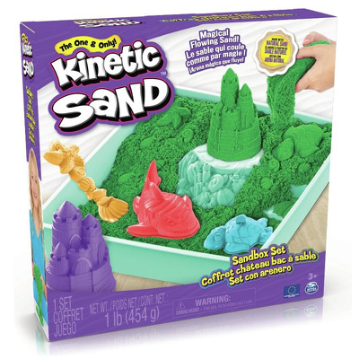 Kinetic sand, set cutie cu nisip verde