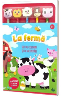 La ferma. Set de colorat si de activitati. 30 de activitati + 5 creioane si radiere La ferma. Set de colorat si de activitati. 30 de activitati + 5 creioane si radiere
