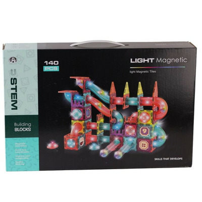 Labirintul meu magnetic cu lumini - 140 piese (7.5 cm)
