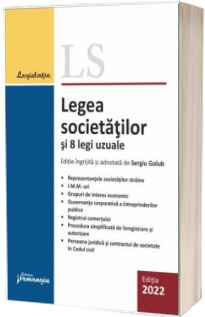 Legea societatilor si 8 legi uzuale. Actualizata 25 februarie 2022