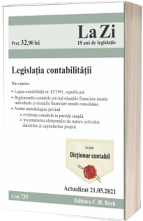Legislatia contabilitatii. Cod 735. Actualizat la 21.05.2021