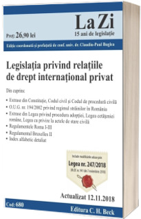 Legislatia privind relatiile de drept international privat. Cod 680. Actualizat la 12.11.2018