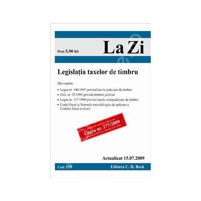 Legislatia taxelor de timbru (actualizat la 15.07.2009). Cod 359