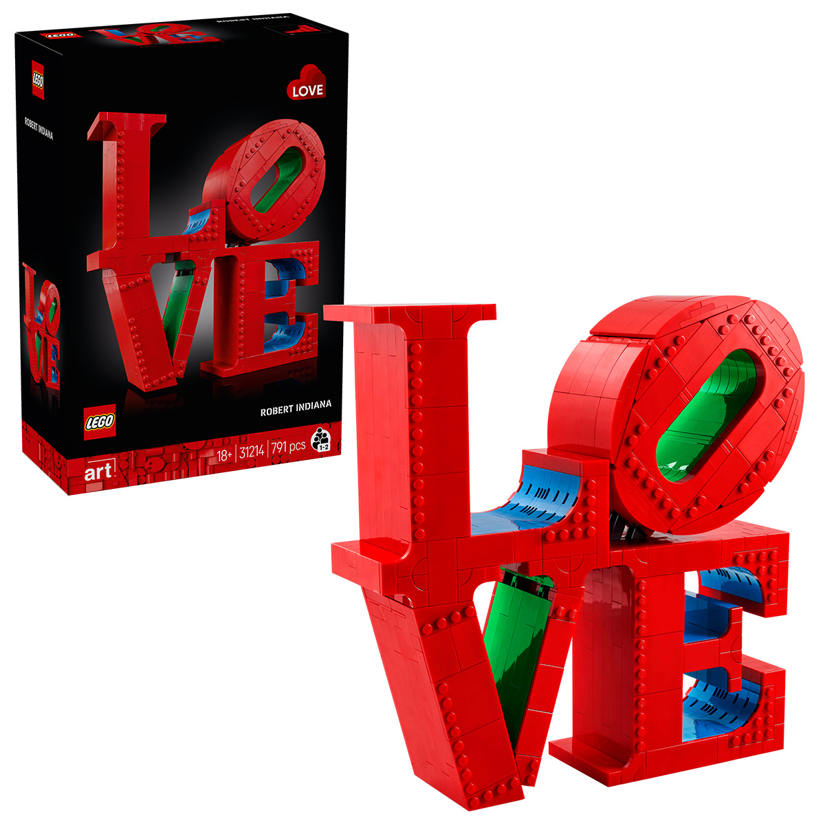 LEGO. Art LOVE – sculptura pop art din caramizi