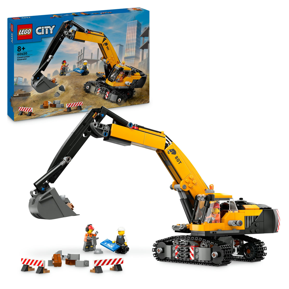 LEGO City. Excavator galben de constructii