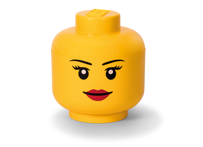 LEGO. Cutie depozitare S cap minifigurina fata