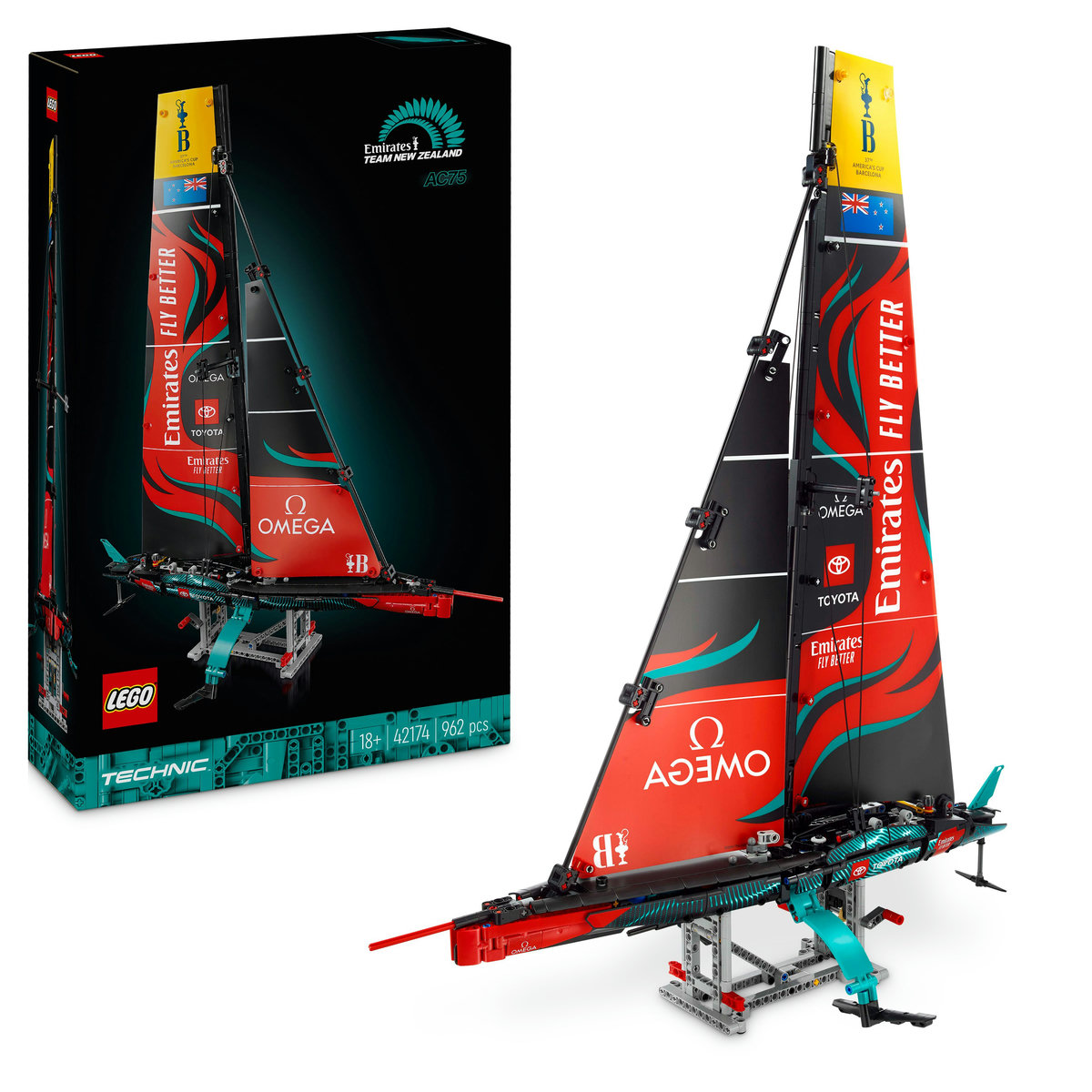 LEGO. Iahtul Emirates Team New Zealand AC75