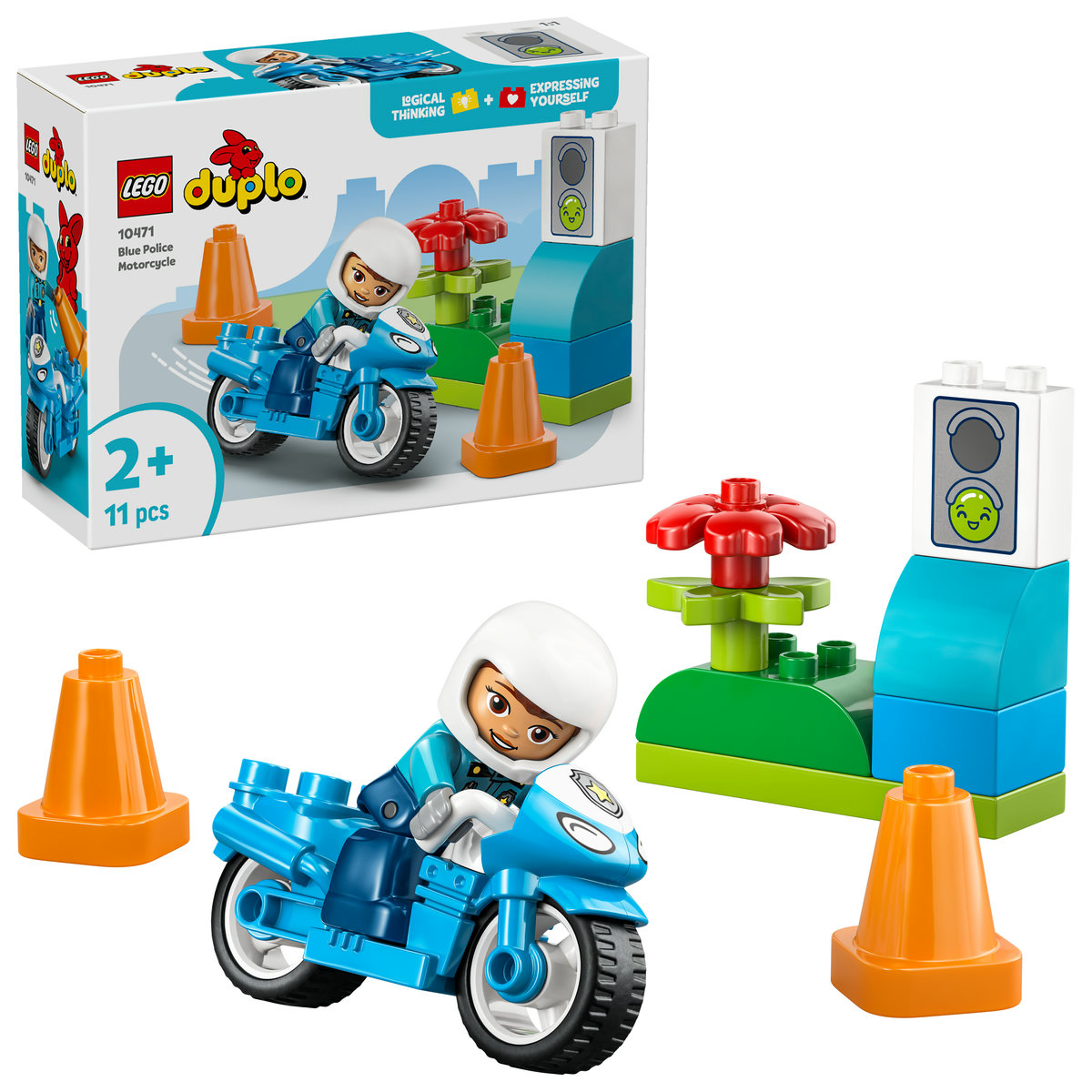 LEGO. Motocicleta albastra de politie