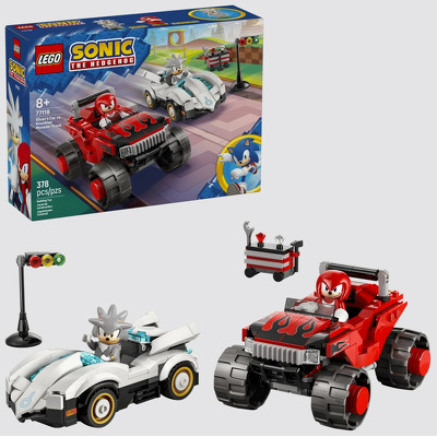 LEGO Sonic. Masina lui Silver vs camionul gigant al lui Knuckles