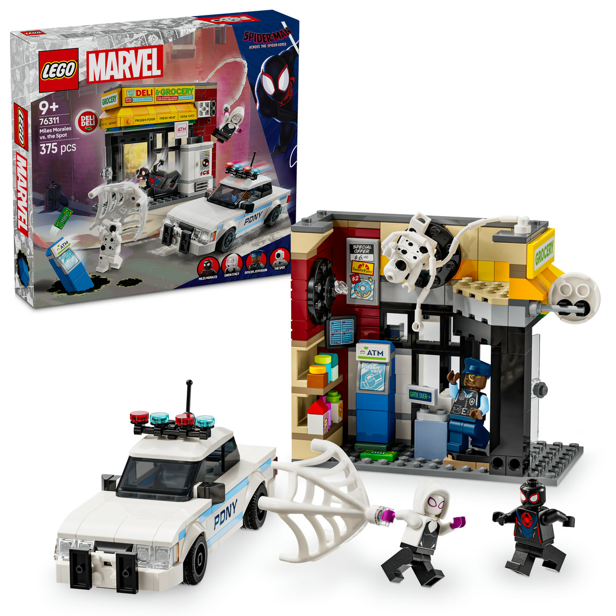 LEGO Spider - Verse Miles Morales vs Spot - actiune supereroi si aventura