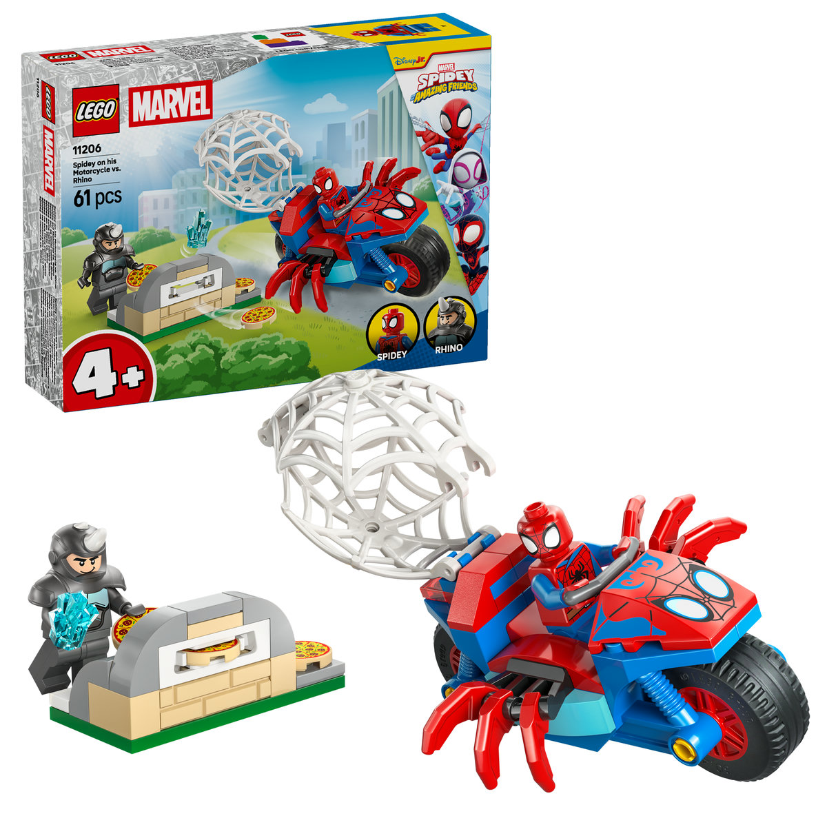 LEGO. Spidey pe motocicleta vs Rhino