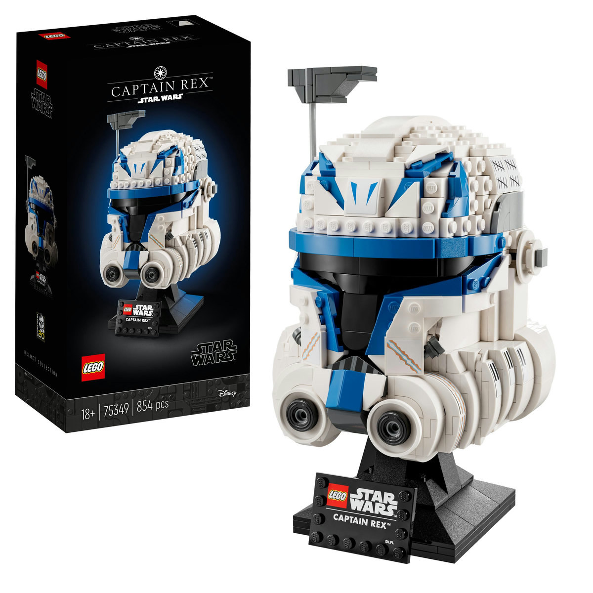 LEGO STAR WARS. Casca capitanului Rex cu 200 piese pentru constructie si joaca tematica