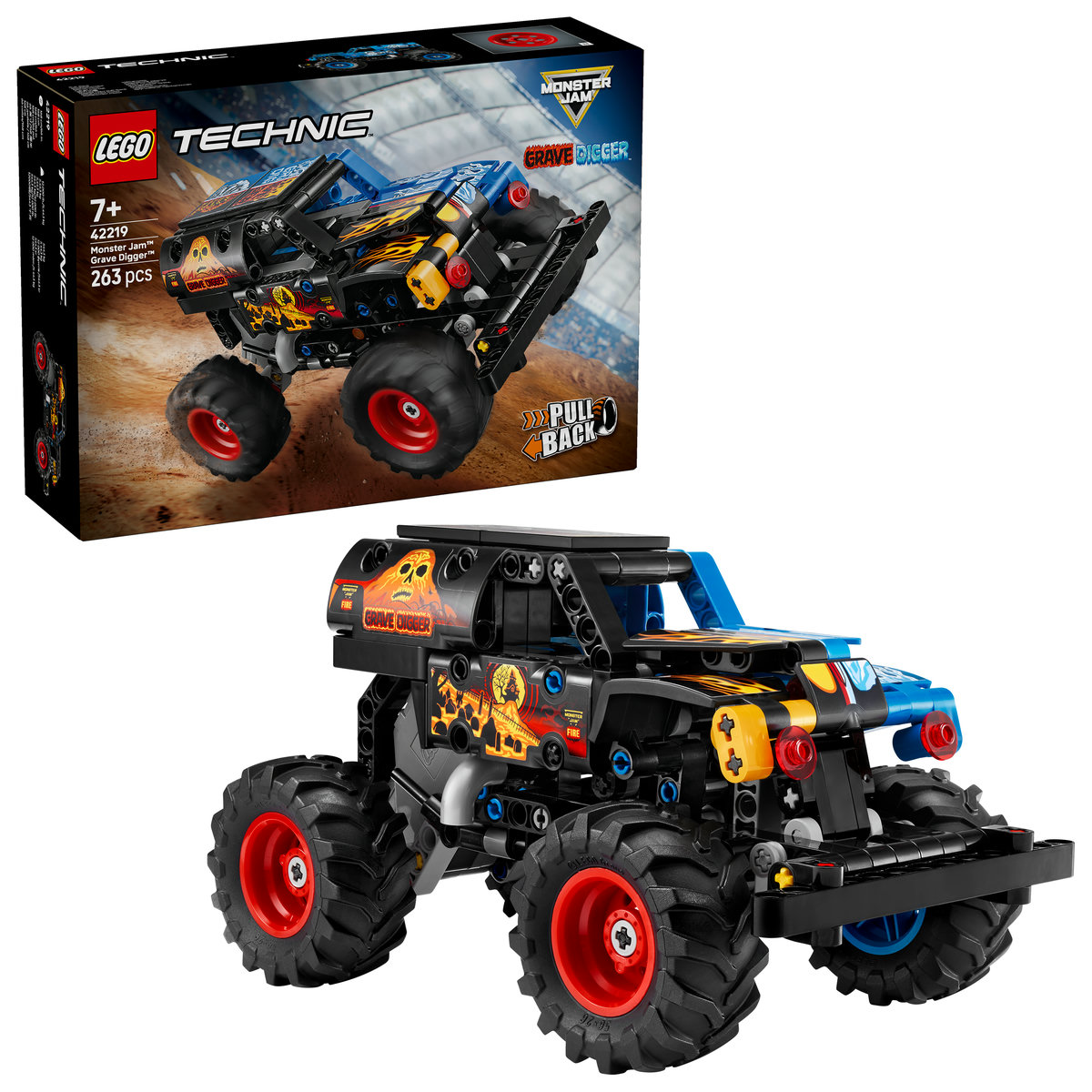 LEGO Technic. Monster Jam Grave Digger foc si gheata