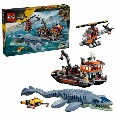 LEGO. Un Mosasaurus ataca o barca