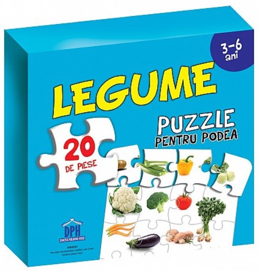 Legume - Puzzle pentru podea cu 20 de piese (3-6 ani)