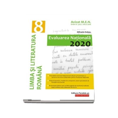 Limba si literatura romana. Evaluarea Nationala 2020. Clasa a VIII-a