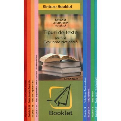 Limba si literatura romana, tipuri de texte pentru evaluarea nationala. Sinteze