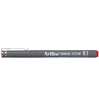 Liner pentru desen tehnic, varf fetru 0.05mm - rosu