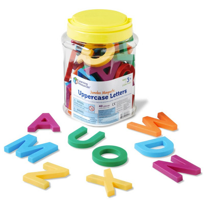 Litere de tipar magnetice Jumbo - set de 40 de piese