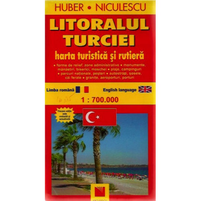 Litoralul Turciei. Harta turistica si rutiera