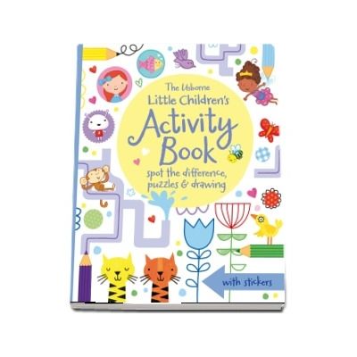 Little childrens activity book: spot the difference, puzzles and drawing