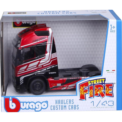 MACHETA BBURAGO cap tractor camion street fire rosu metalizat