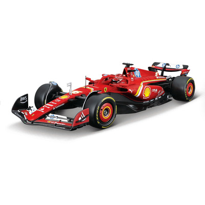 Macheta Bburago kit model formula Ferrari cu casca & fara suport #16 Charles Leclerc