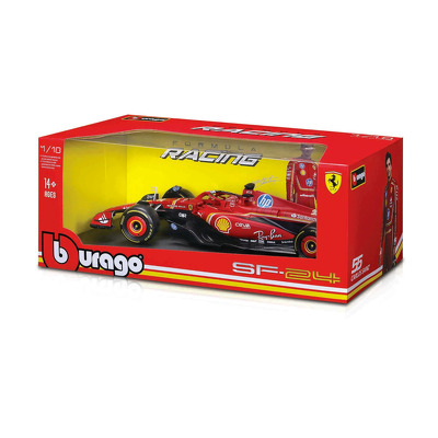 Macheta Bburago scuderia Ferrari formula - Sf24 - vers. deluxe rosu #16 Charles Leclerc