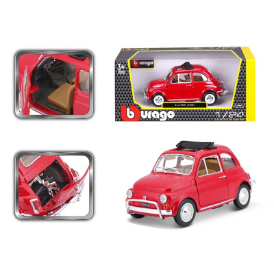 Macheta masinuta Bburago Fiat 500L 1968 rosu