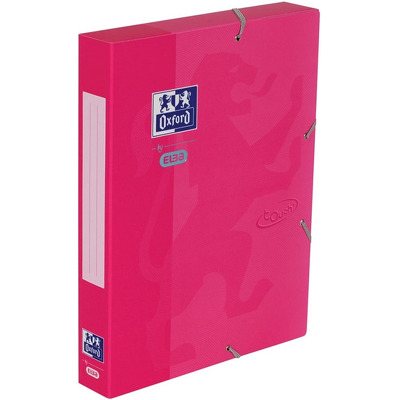 Mapa carton cu elastic, 45mm latime, Oxford School Touch - roz