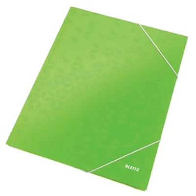 Mapa cu elastic  WOW, carton laminat, A4, 250 coli, verde