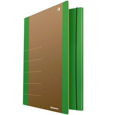 Mapa din carton, cu elastic, 500gsm, 250 x 350mm, margine verde