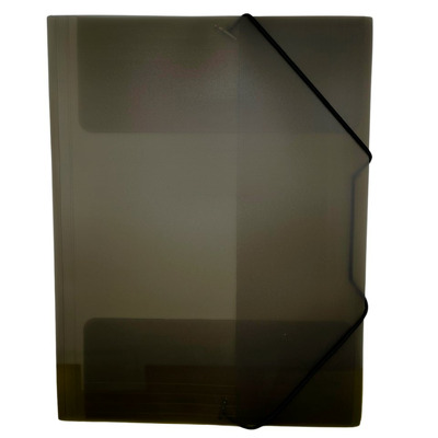 Mapa din plastic cu elastic pe colturi, latime 40mm, 800 microni, fumuriu