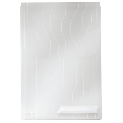 Mapa Leitz Combi File Jumbo, cu burduf si eticheta, 3 buc/set - transparent