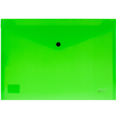Mapa plastic plic cu capsa A4 Verde neon