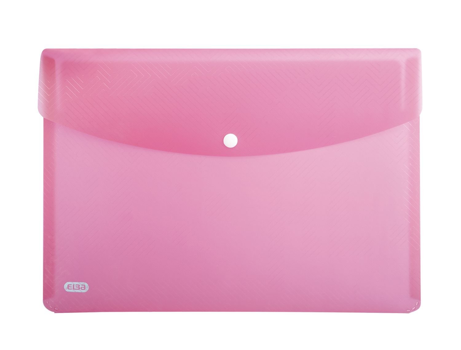 Mapa protectie documente A4 landscape, cu capsa, PP-0.3mm, 5 buc/set, Elba Urban - roz transparent