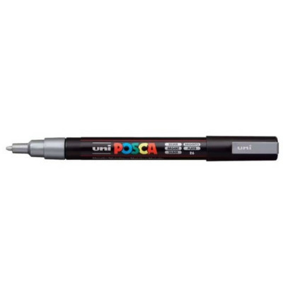 Marker acril POSCA PC-3M argintiu 26
