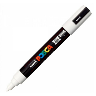 Marker acril POSCA PC-5M alb 1