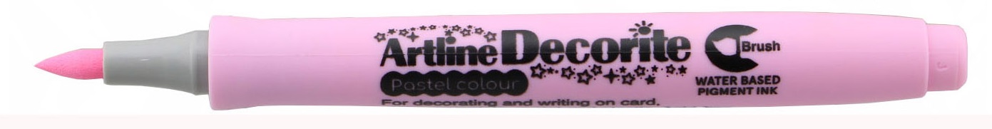 Marker Artline Decorite, varf flexibil (tip pensula) - roz pastel