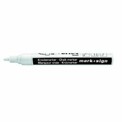 Marker cu creta, LYRA, pentru table de scris, varf 2-4mm - alb