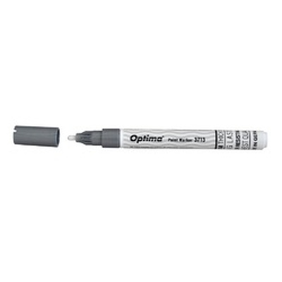 Marker cu vopsea Paint 3713 cu varf rotund 2.0mm, grosime scriere 1-2mm - argintiu