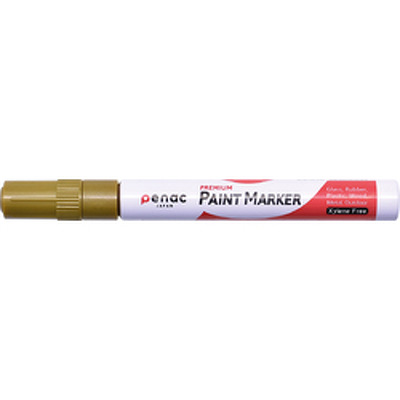 Marker cu vopsea Penac, rezistent la temperaturi inalte, varf rotund, grosime scriere 2-4mm - auriu