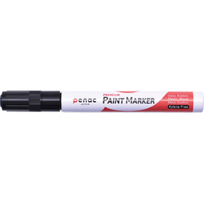 Marker cu vopsea Penac, rezistent la temperaturi inalte, varf rotund, grosime scriere 2-4mm - negru