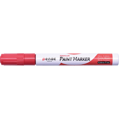 Marker cu vopsea Penac, rezistent la temperaturi inalte, varf rotund, grosime scriere 2-4mm - rosu