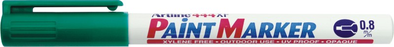 Marker cu vopsea varf rotund 0.8mm - verde 444XF, corp metalic