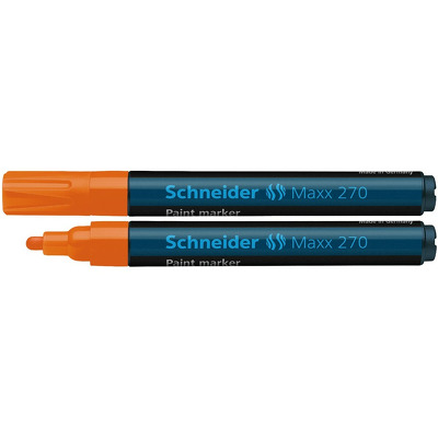 Marker cu vopsea varf rotund 1-3mm - orange Schneider Maxx 270