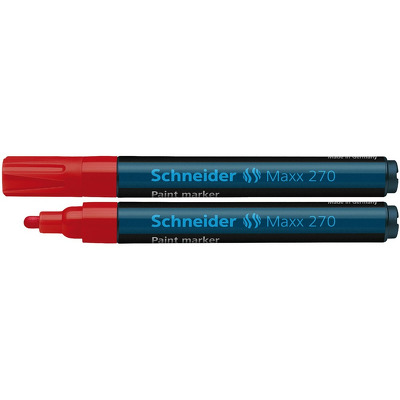 Marker cu vopsea varf rotund 1-3mm - rosu Schneider Maxx 270