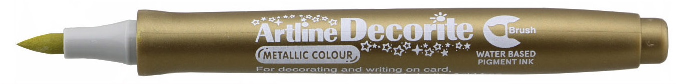 Marker Decorite, varf flexibil (tip pensula) - auriu